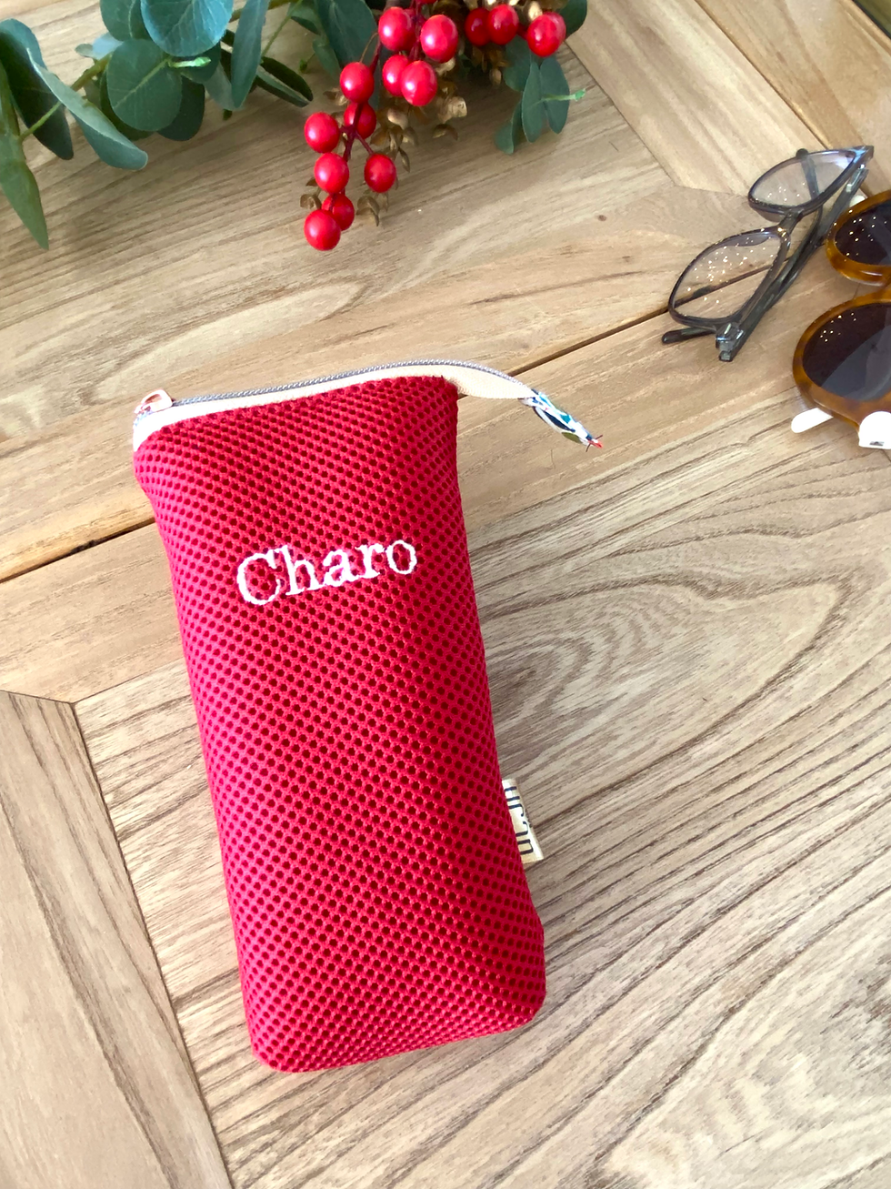 Miniatura: Funda para 2 o 3 pares de gafas. ROJO
