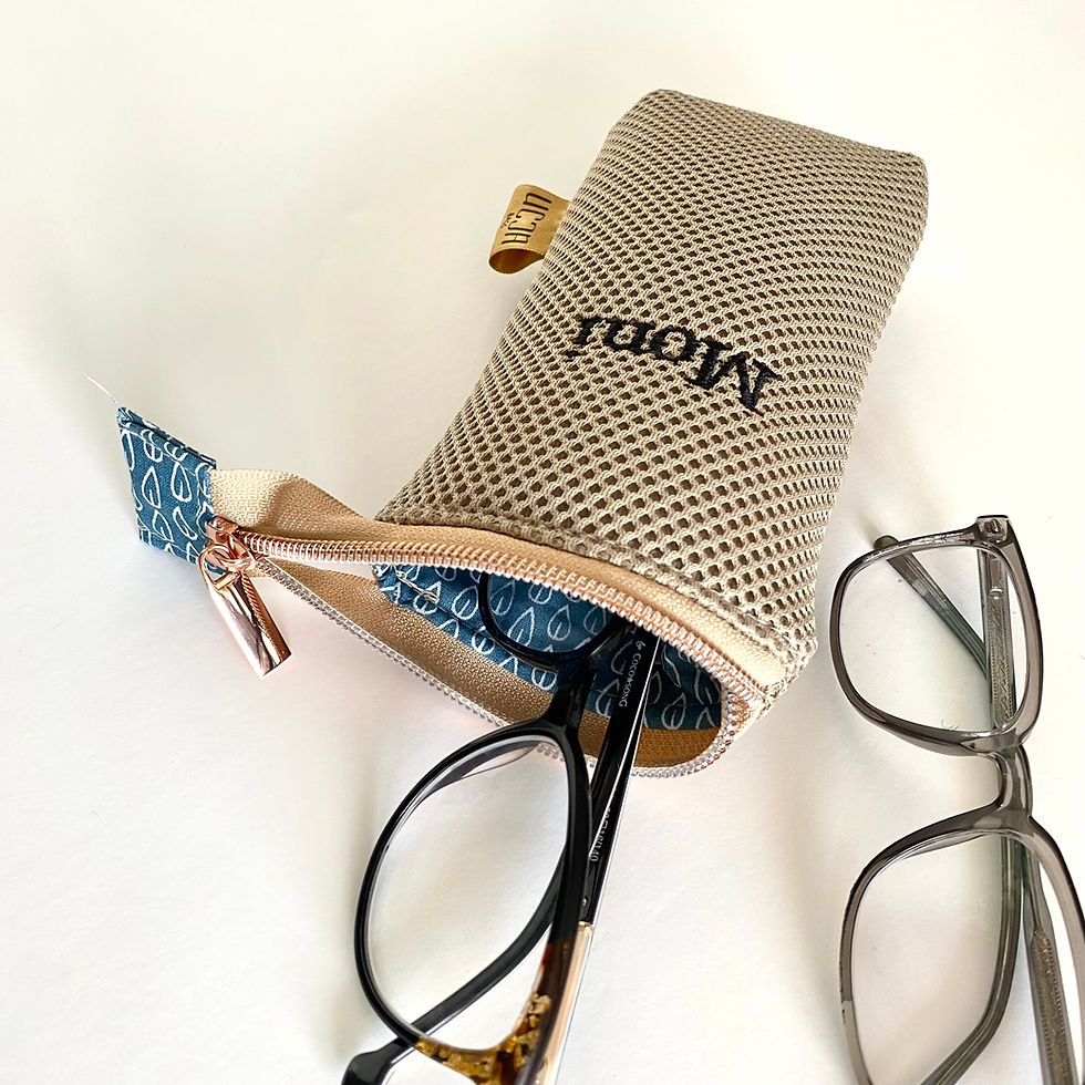 Miniatura: Funda para 2 o 3 pares de gafas. BEIGE