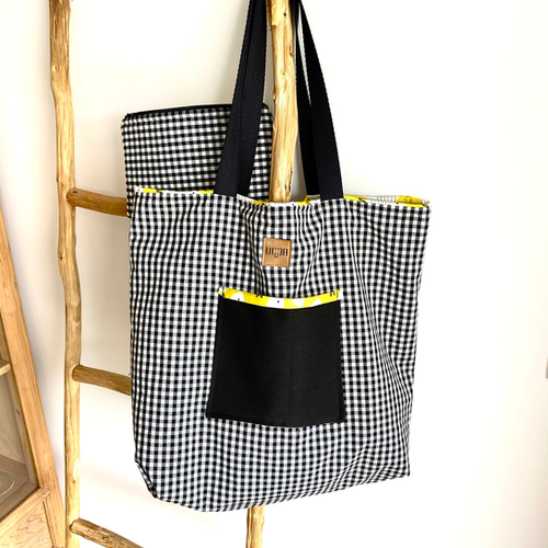 Shopper Vichy negro Misitio