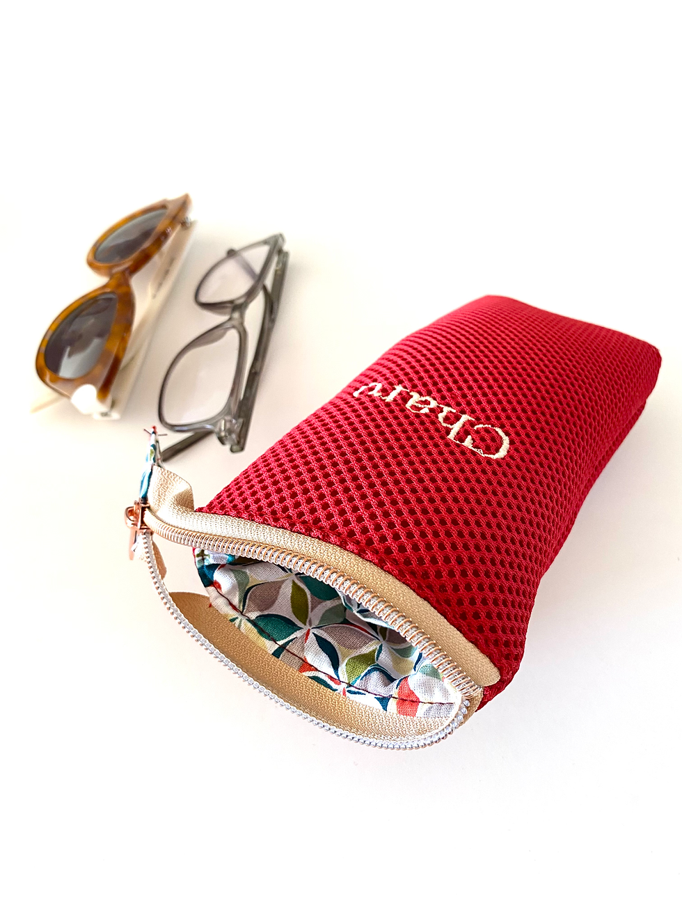 Miniatura: Funda para 2 o 3 pares de gafas. ROJO