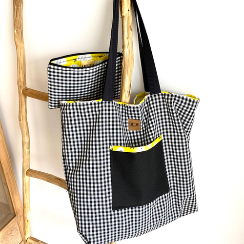 Shopper Vichy negro Misitio