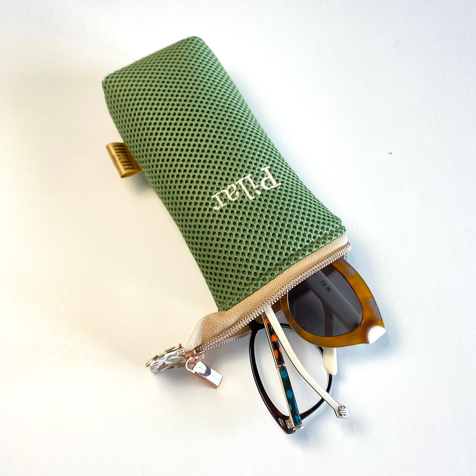 Miniatura: Funda para 2 o 3 pares de gafas. VERDE ACEITUNA