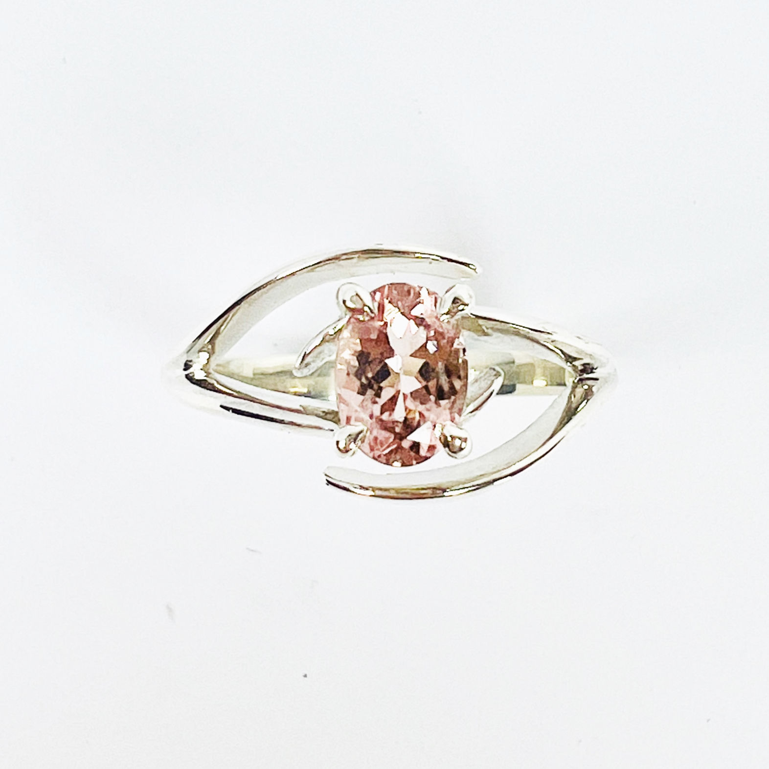 Pink Tourmaline Thorn Twist Ring