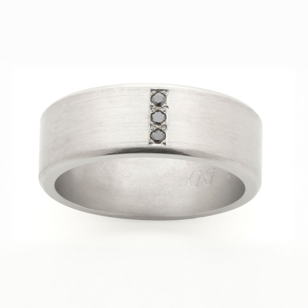 Titanium Band  Black Diamond