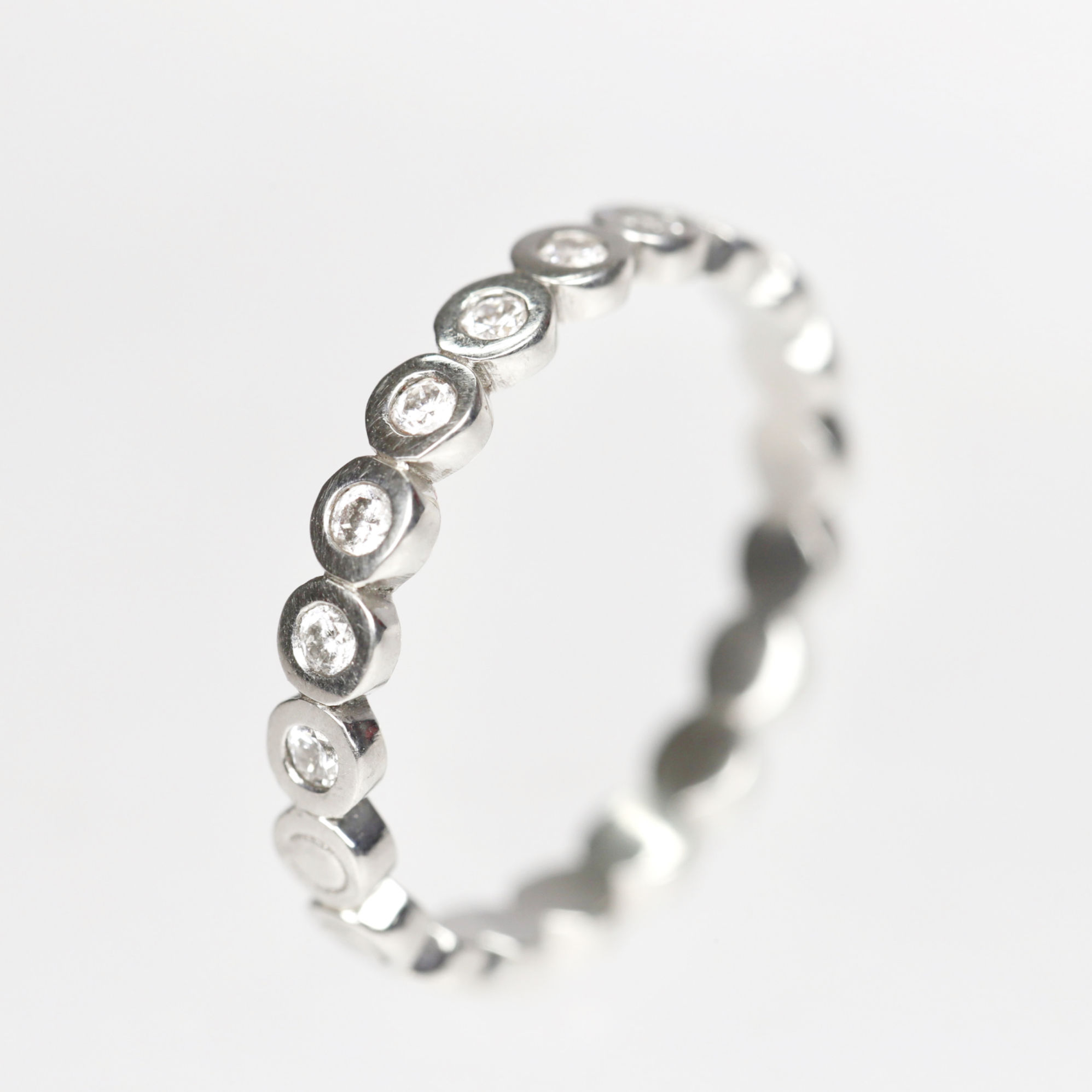 Hula Ring - Platinum and Diamonds