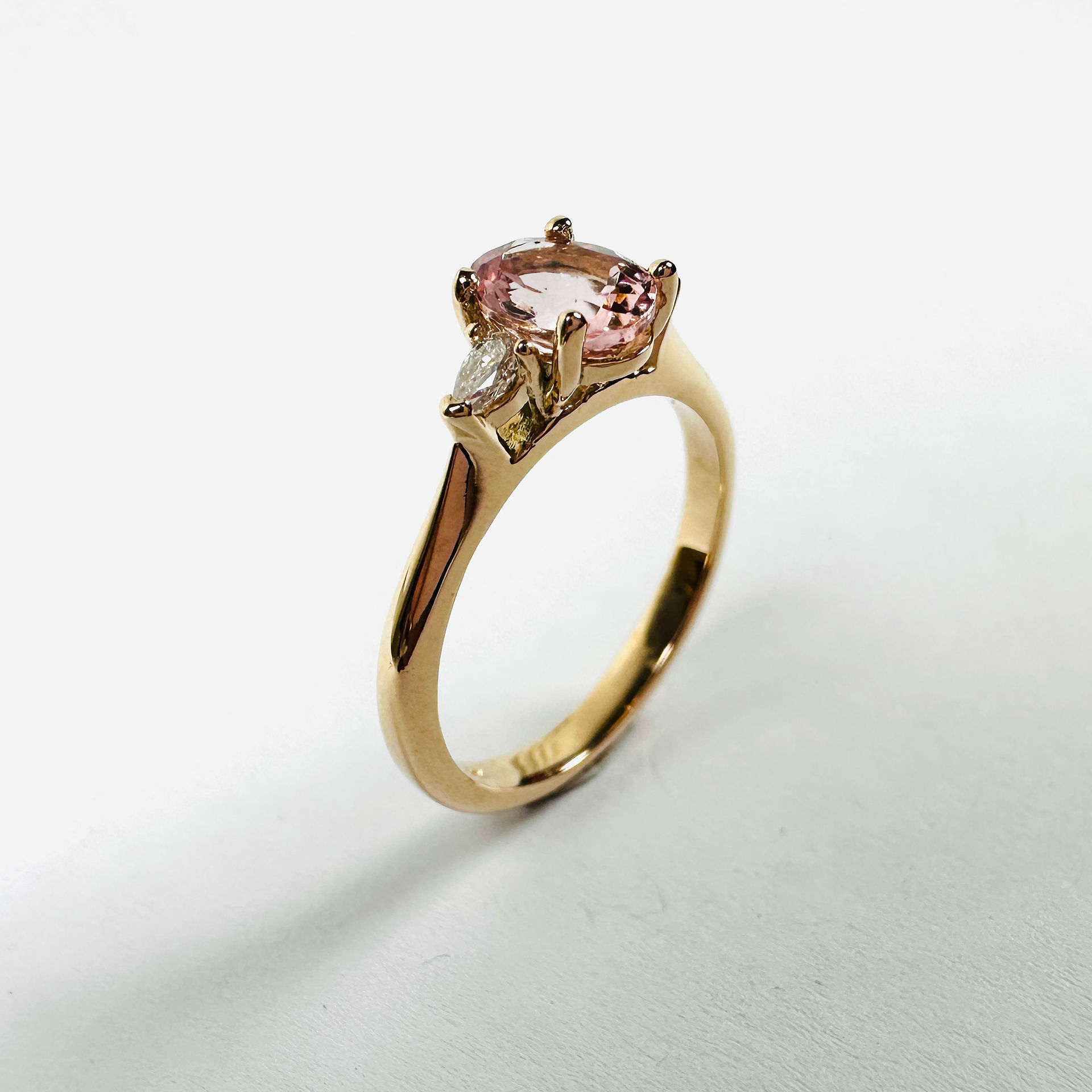 Morganite diamond ring by Vu Jewellers