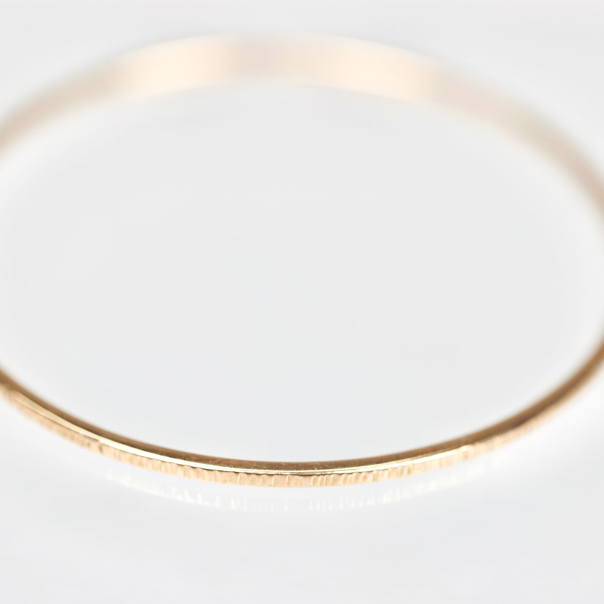9k Rose Gold 2mm Bark Bangle