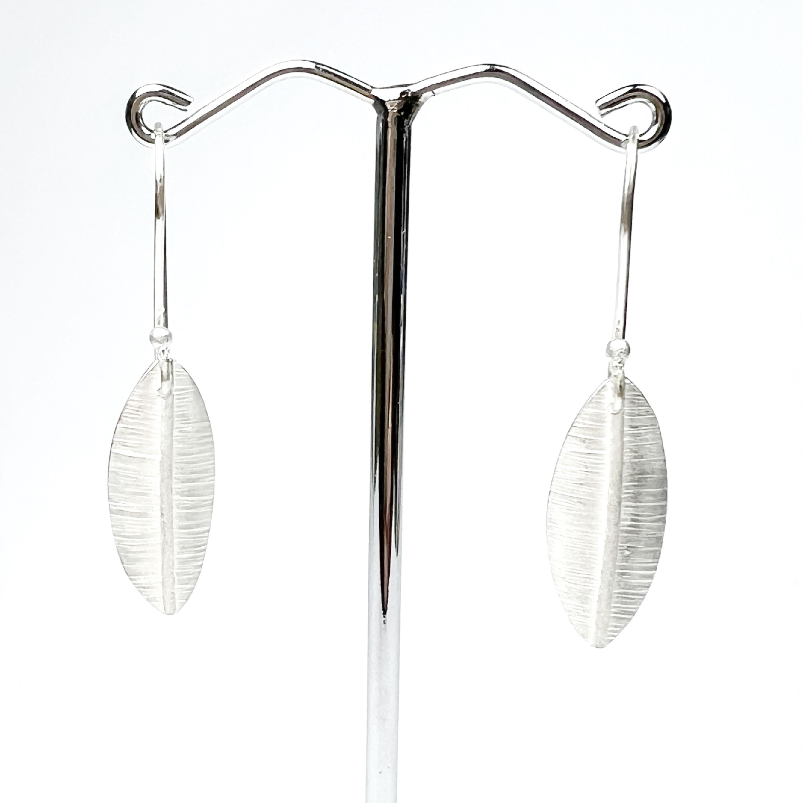 Silver Leaf Earrings by Claire McSweeney