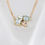 Thumbnail: Aquamarine, soft pink Sapphire, Topaz Necklace in 9 yellow gold