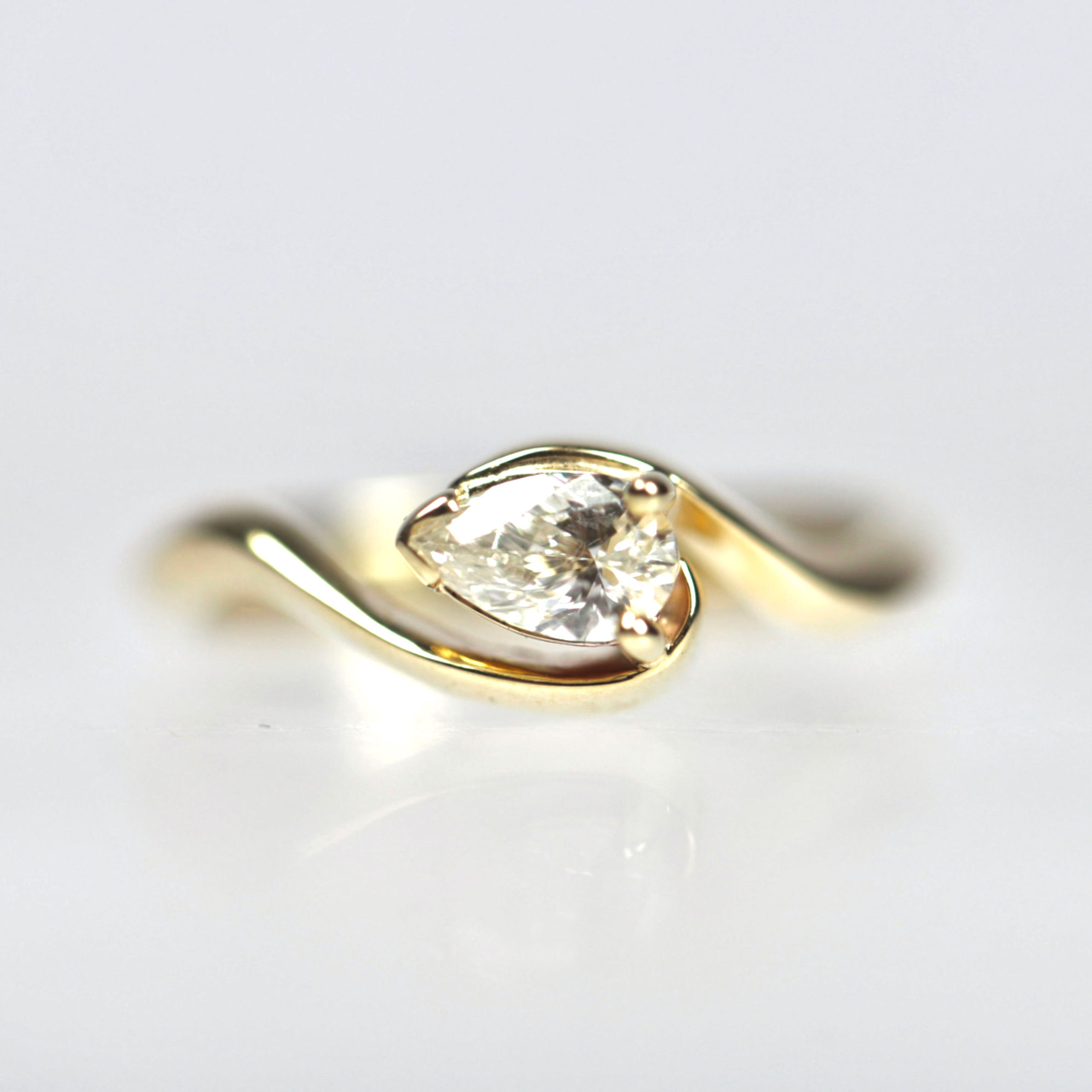 0.42ct Pear Cut Diamond Ring