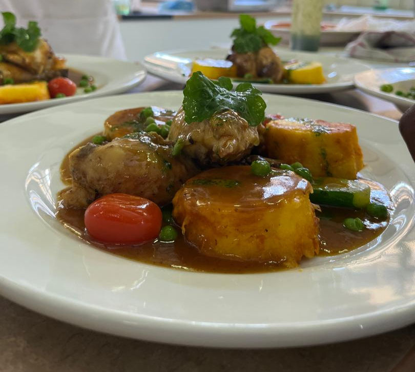 Chopping fresh vegetables