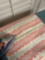 Striped Fabric being ironed