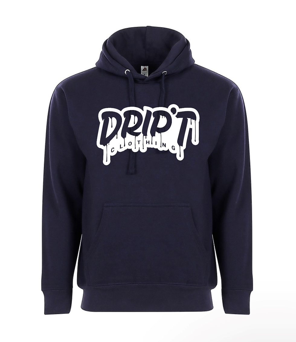 Drip'T In White Hoodie | Drip'T Clothing