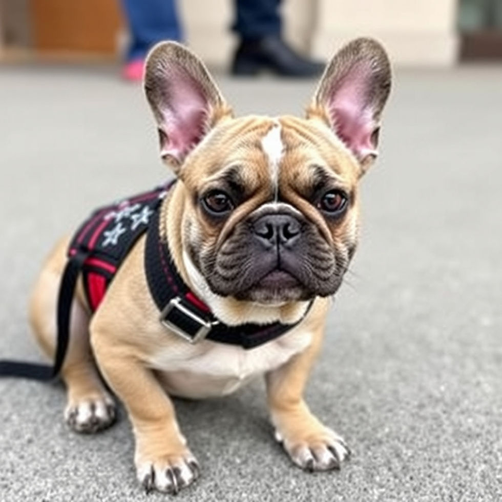 A service dog French Bulldog