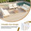 Thumbnail: Modern Minimalist 7-Piece Metal Patio Sectional Sofa Set
