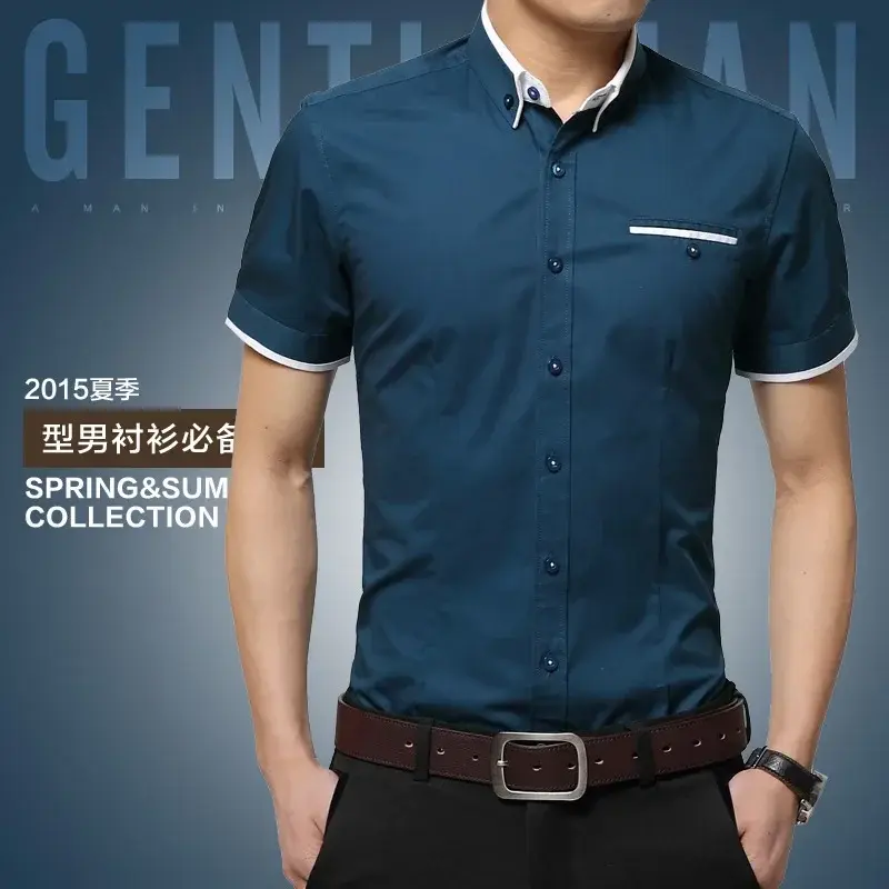 Thumbnail: TFETTERS Short‑Sleeve Business Shirt (5XL)