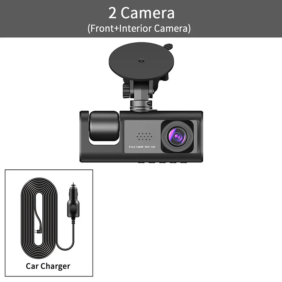 Thumbnail: 3-Channel Dash Cam – 1080P HD Triple Lens Vehicle DVR Recorder