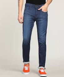 Man modeling dark wash jeans, Urban Venture
