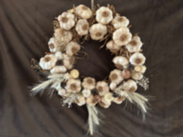 Organic Garlic Wreath Classic White