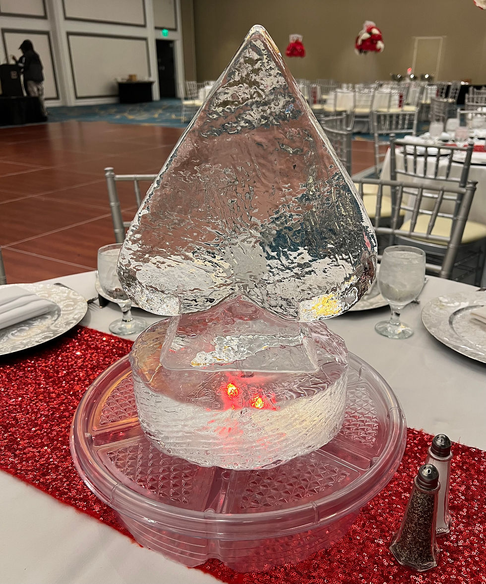 Spades Theme Playing Cards Ice Table Centerpiece.