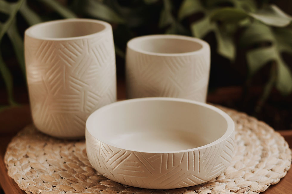 Thumbnail: Handmade concrete trio
