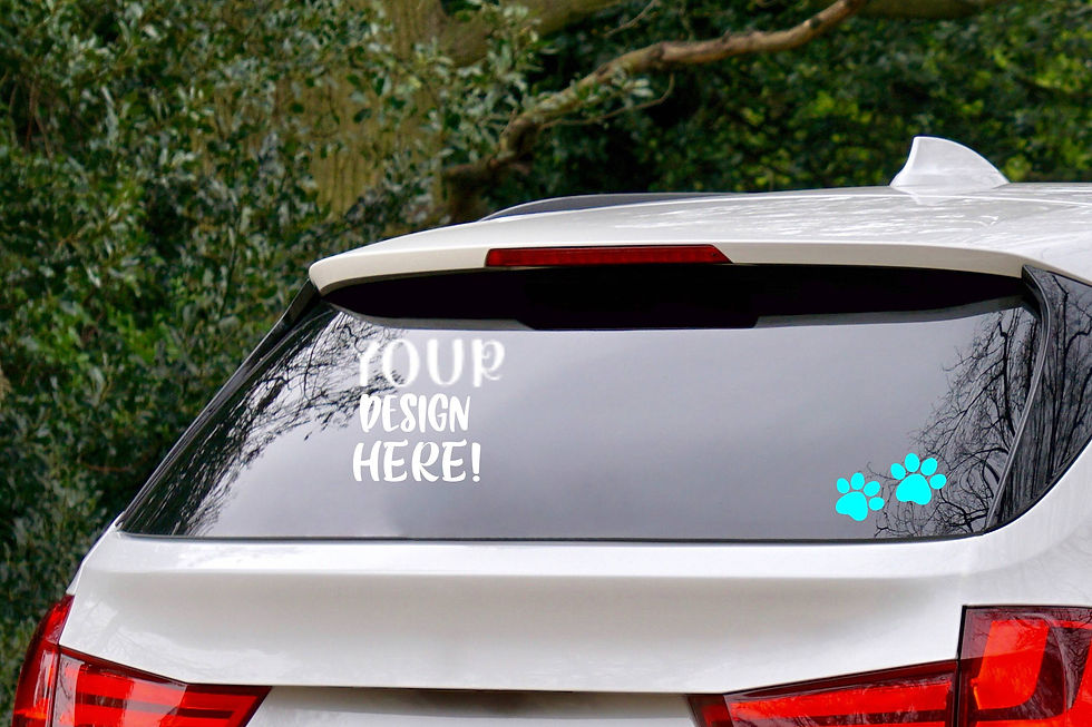 Thumbnail: Car Decal - Paw Prints Pair