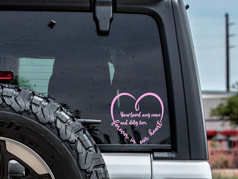 Thumbnail: Forever in Our Hearts Remembrance Decal