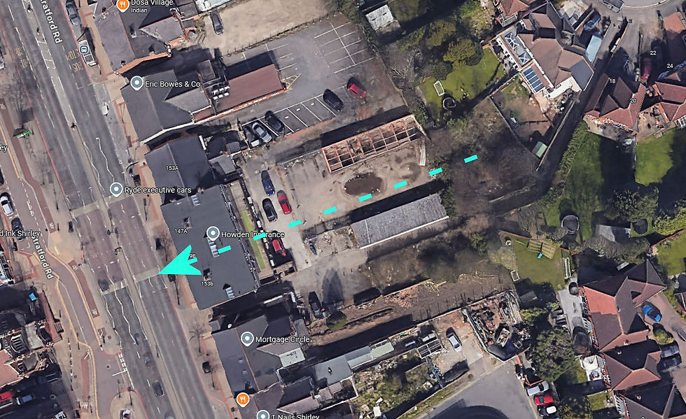 Aerial map showing the movement path of the UFO/UAP