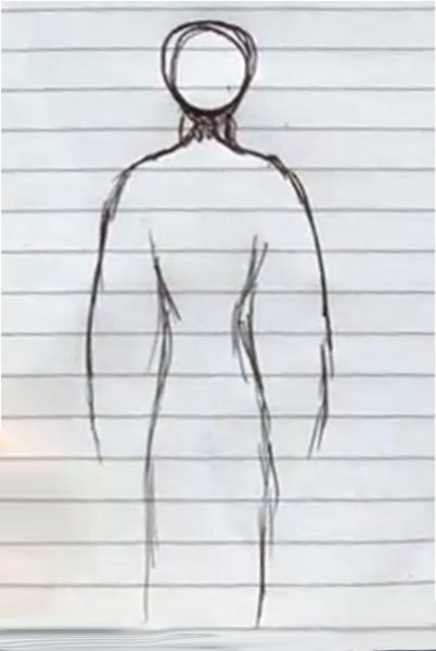 Witness drawing of the figure