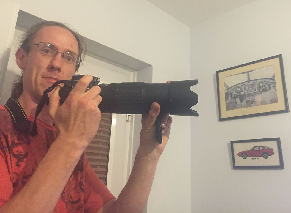 Photograph of Andy and his Nikon camera