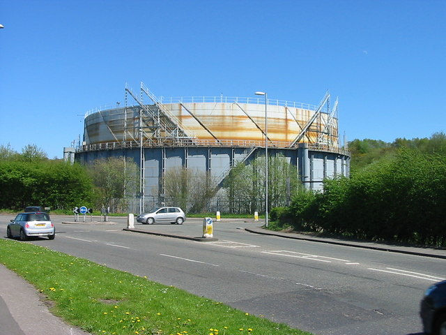 Photograph of Park Hill Gas Holder in the 1980s
