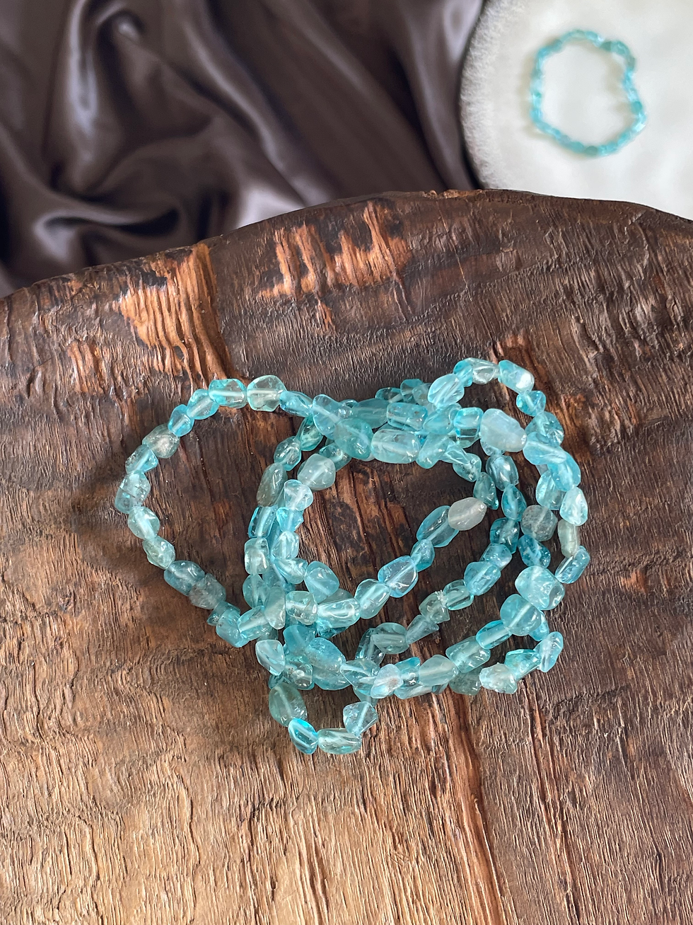 Miniatura: Pulseira de Apatite Azul