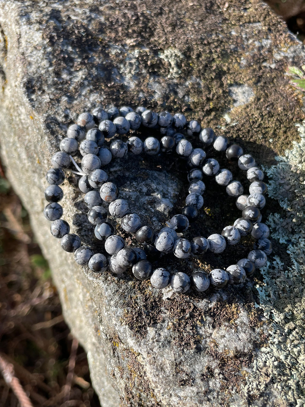 Miniatura: Pulseira de Obsidiana Floco de Neve