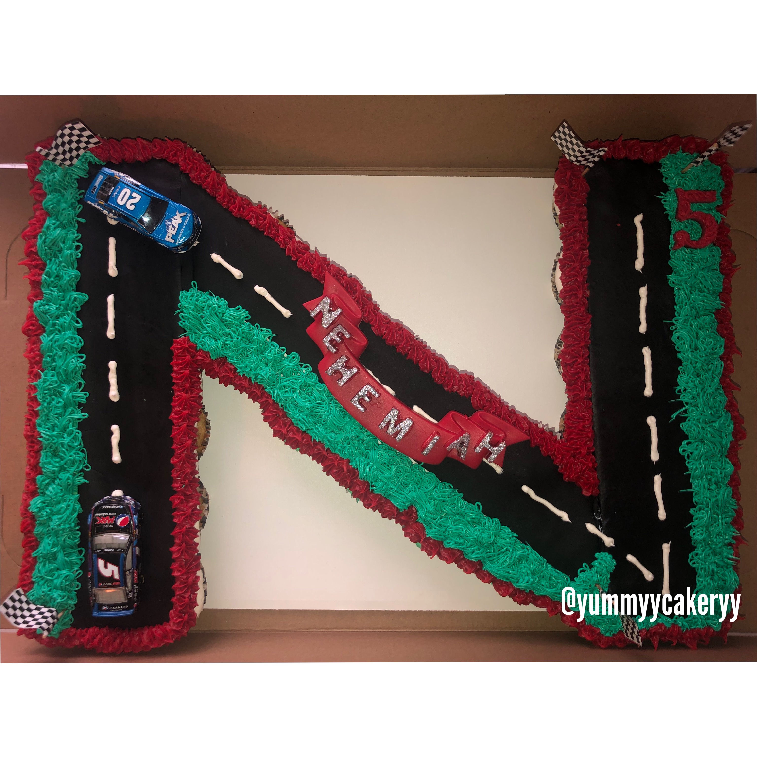 Nascar Theme Pull Apart Cake