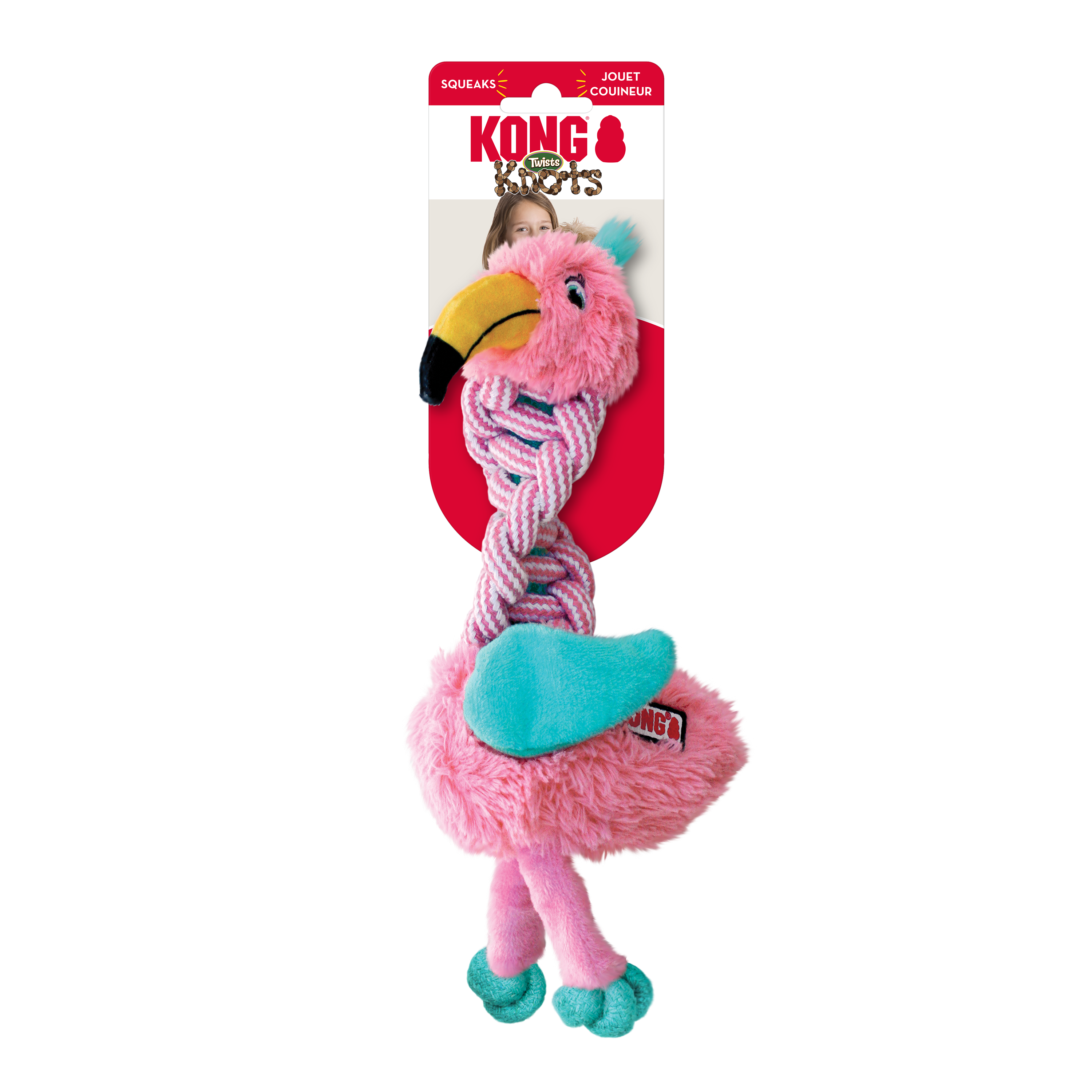 KONG Knots Twist Flamingo L