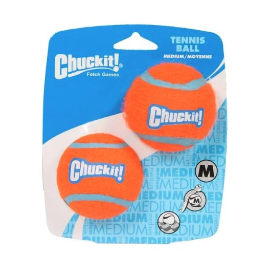 Chuckit! Tennis Ball 2 Pack Medium 6.5cm
