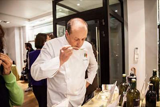 One Chef tasting the olive oil