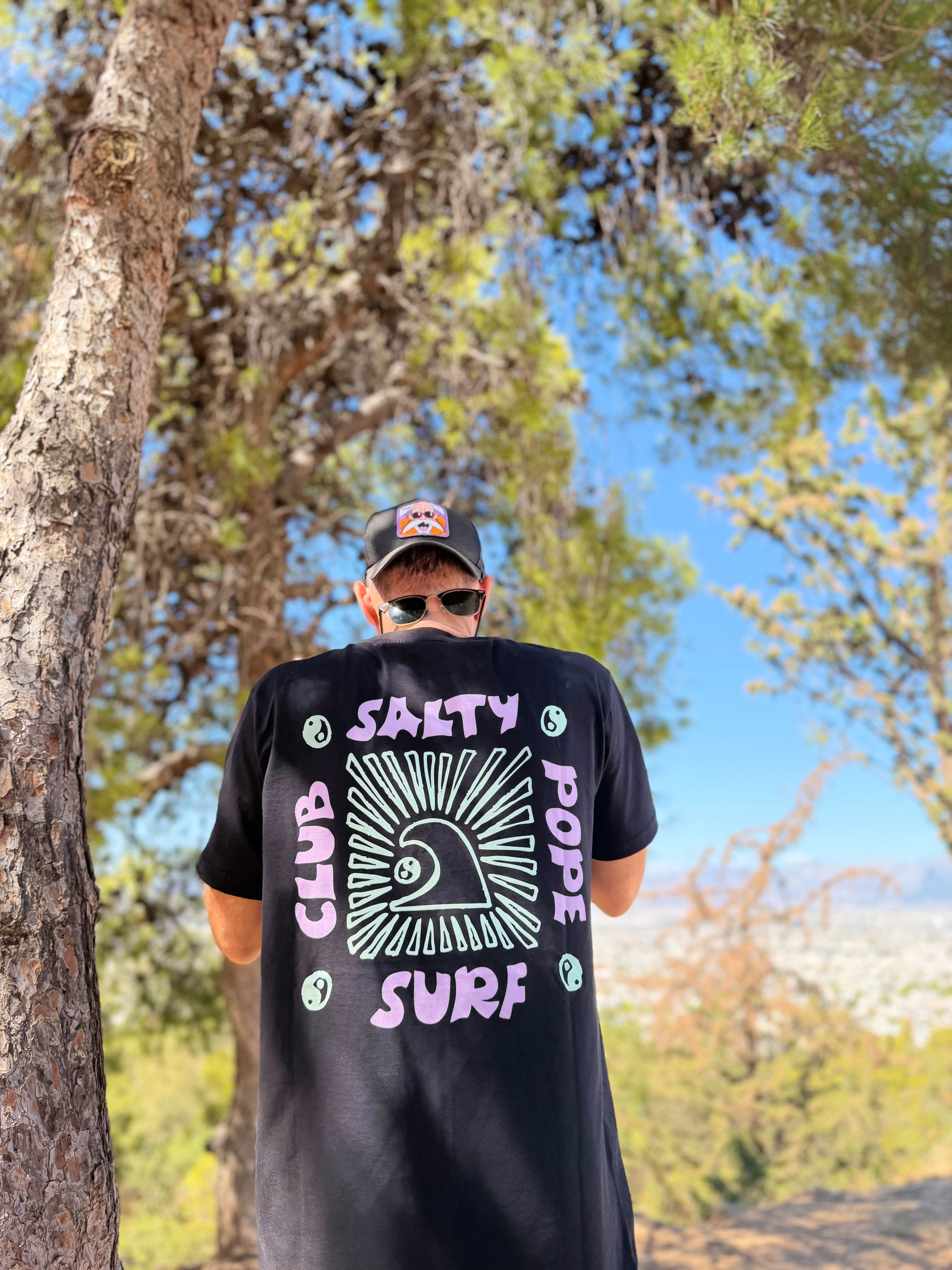 Black - Surf Club - Oversized Tee