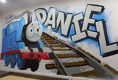 Bedroom graffiti art