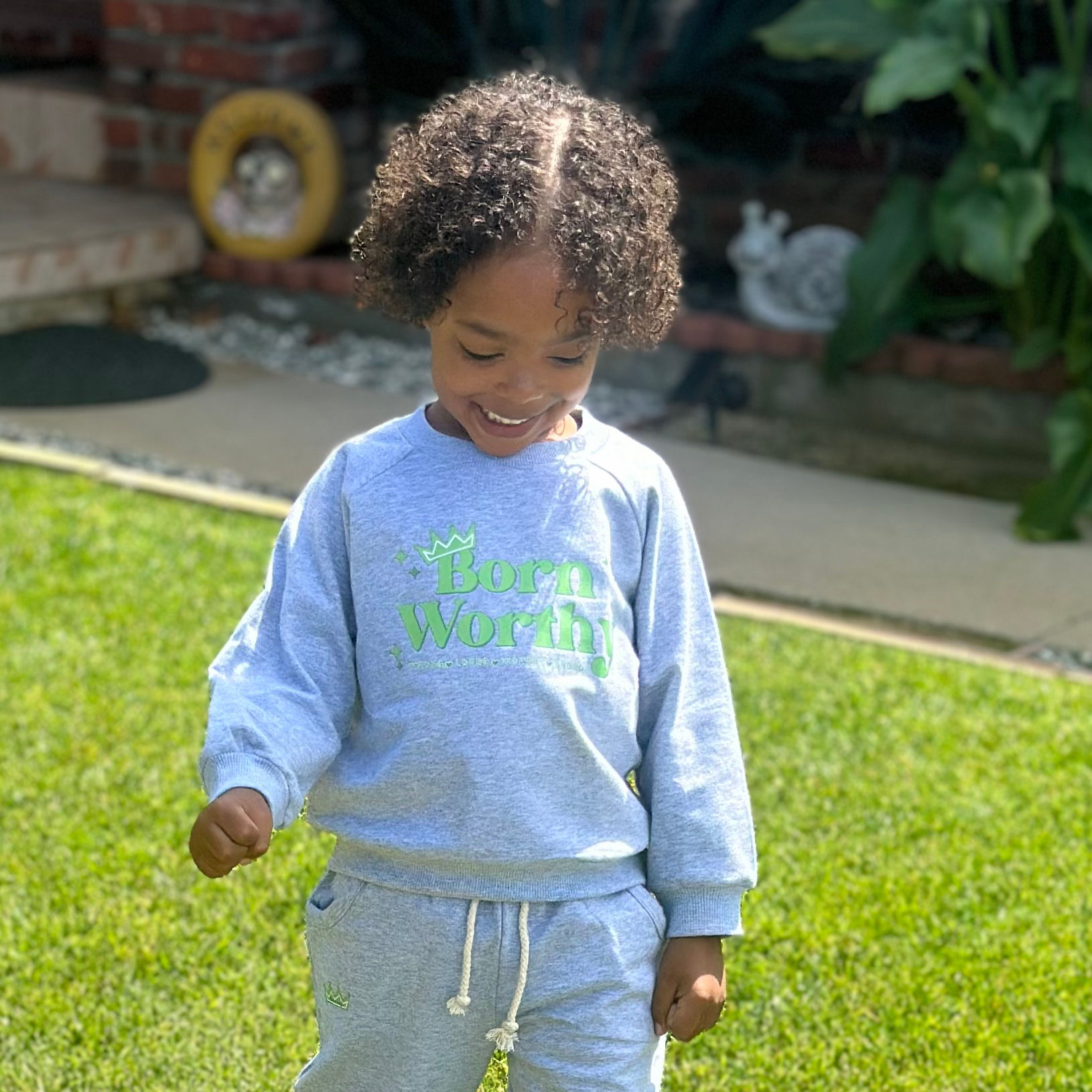 Youth BW Crewneck & Jogger Set