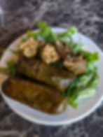 Hand rolled grape leaves