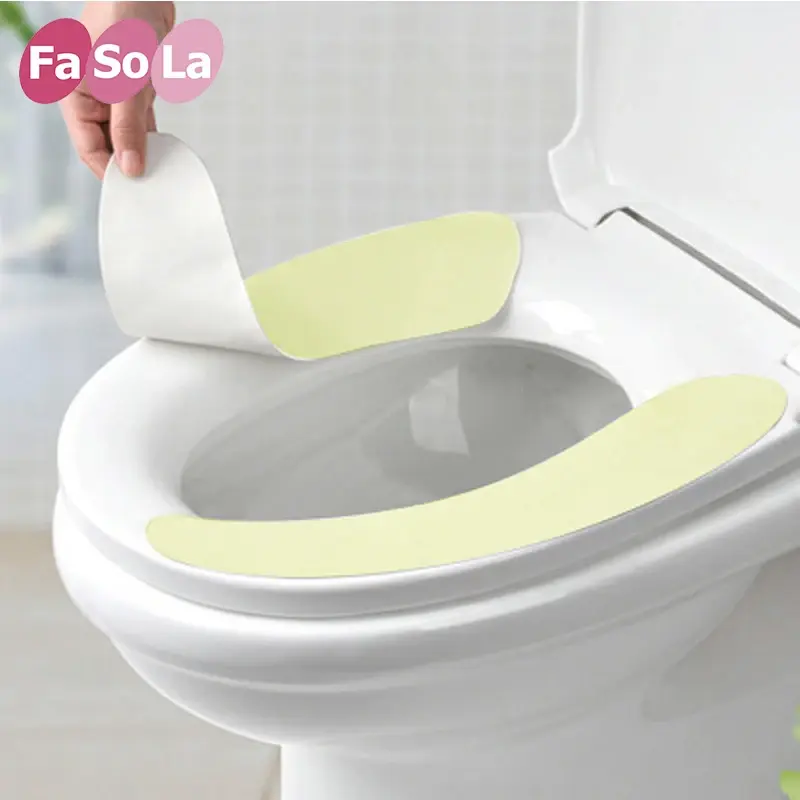 Thumbnail: Soft Comfortable Artificial Fiber Washable Bathroom Toilet Seat Cover Mat Lid