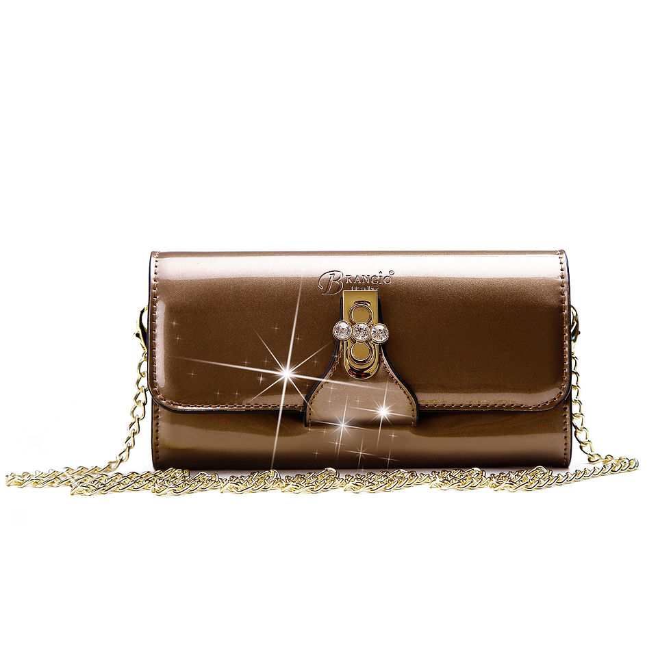 Tri-Star Eveningl Clutch Crossbody Bag With Chain Strap