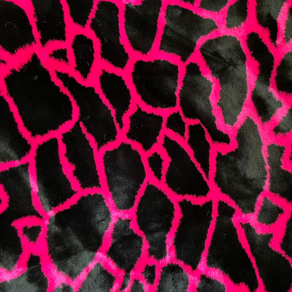 縮圖：Plutus Pink Black Plush Faux Fur Luxury Throw Blanket