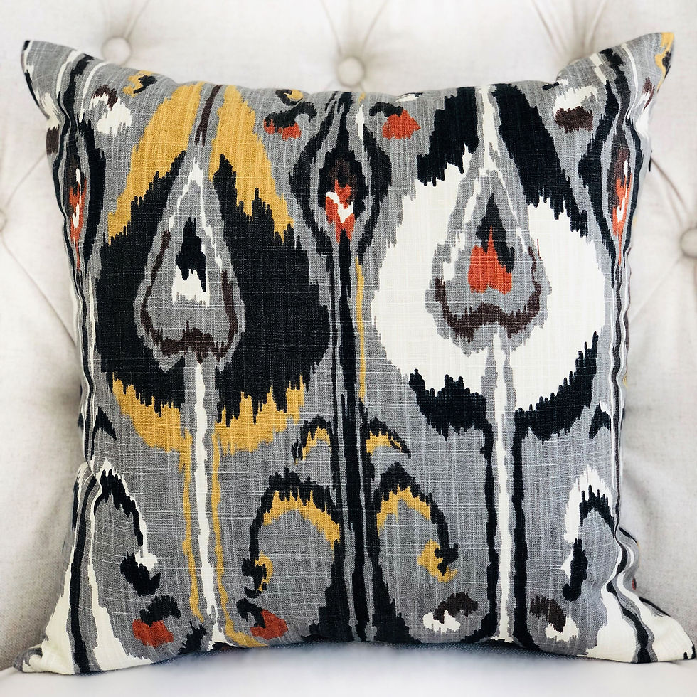 Miniature : Tigerlily Gray Luxury Throw Pillow