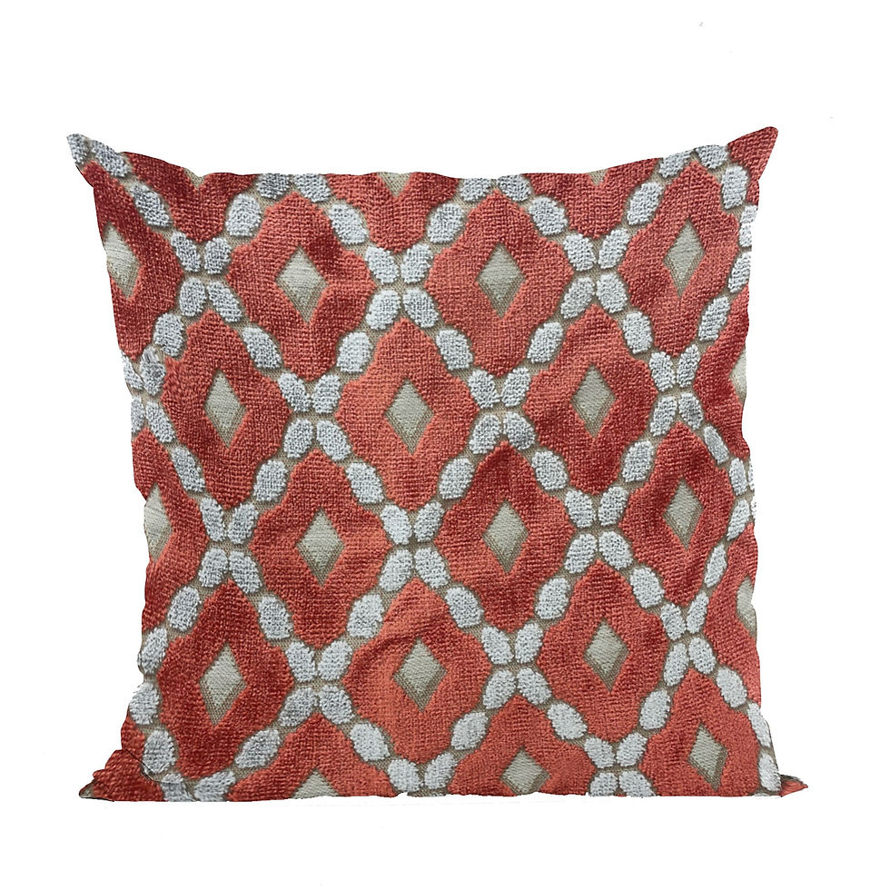 Thumbnail: Plutus Velvet Majestic Red, Gray Handmade Luxury Pillow