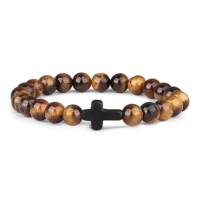 縮圖：Men's Prayer Onyx Meditation Beads Bracelets