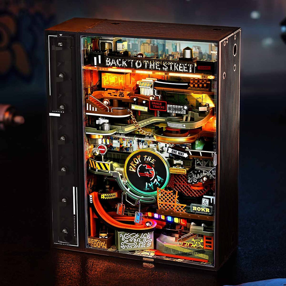 Thumbnail: ROKR Hip-Hop Street Marble Run Mechanical 3D Puzzle