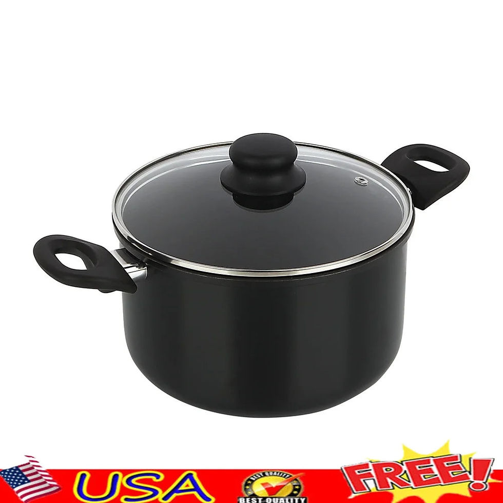 Aluminum Non-Stick Dutch Oven 5QT with Glass Lid Dishwasher Safe Easy Clean Rive
