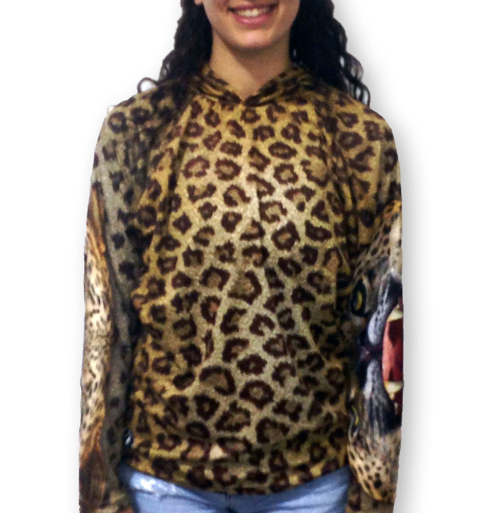 Thumbnail: LEOPARD Hoodie Chomp Shirt by MOUTHMAN®